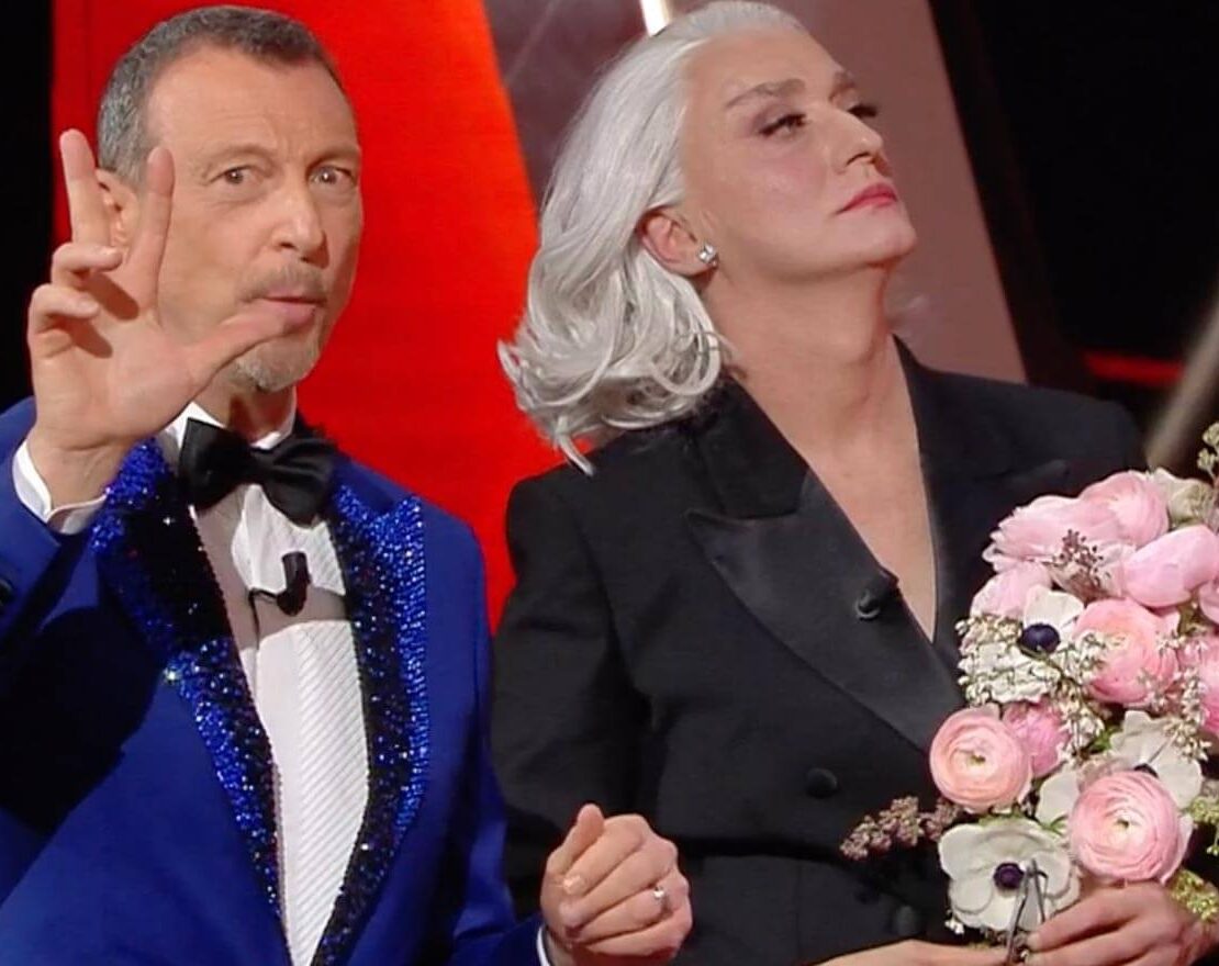 Drusilla Foer a fianco di Amadeuso nella terza serata del festival 2022