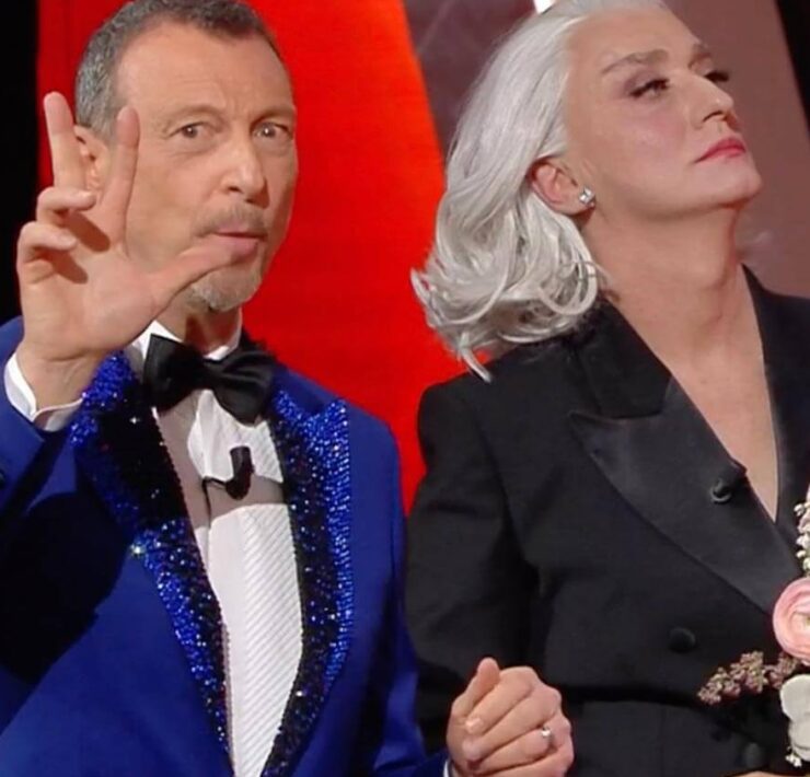 Drusilla Foer a fianco di Amadeuso nella terza serata del festival 2022