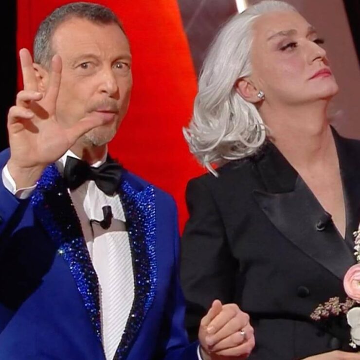 Drusilla Foer a fianco di Amadeuso nella terza serata del festival 2022