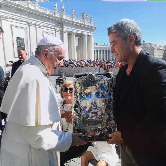 Enrico Dicò con Papa Francesco
