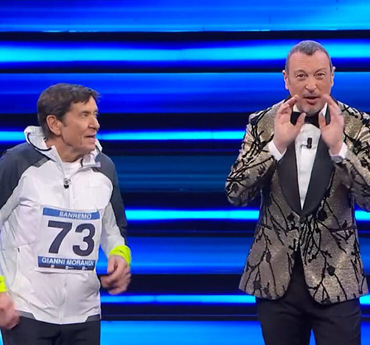 Sanremo 2023 quarta serata Amadeus Gianni Morandi
