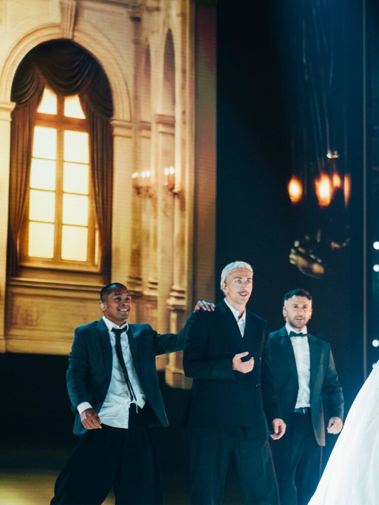 Mirko Mosca con Sal Da Vinci al palco internazionale dell'Eurovision